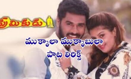 ముక్కాలా ముక్కాబులా పాట
