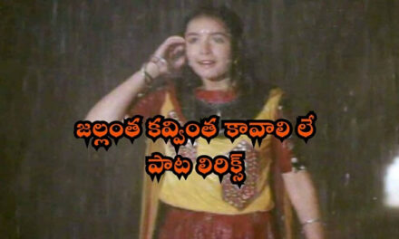 Jallantha Kavvintha Kavalile Song lyrics, Geethanjali